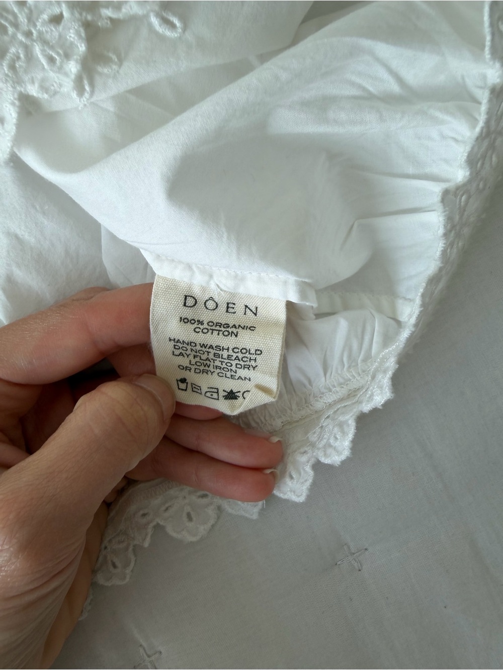 Doen Small Nera Top White Eyelet Salt Cotton Poplin - Picture 13 of 14